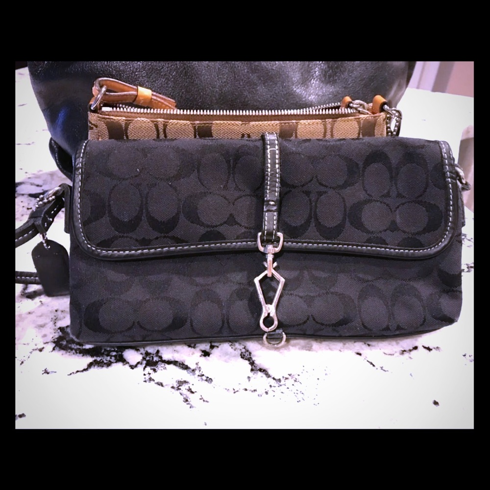 Black coach small Shoulder purse